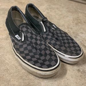 Van’s Classic Slip On Grey & Black Checker